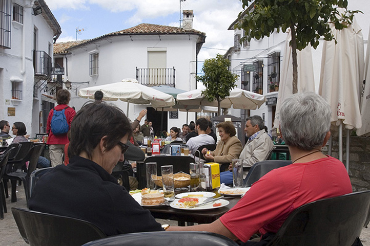 Tapas in Grazalema square