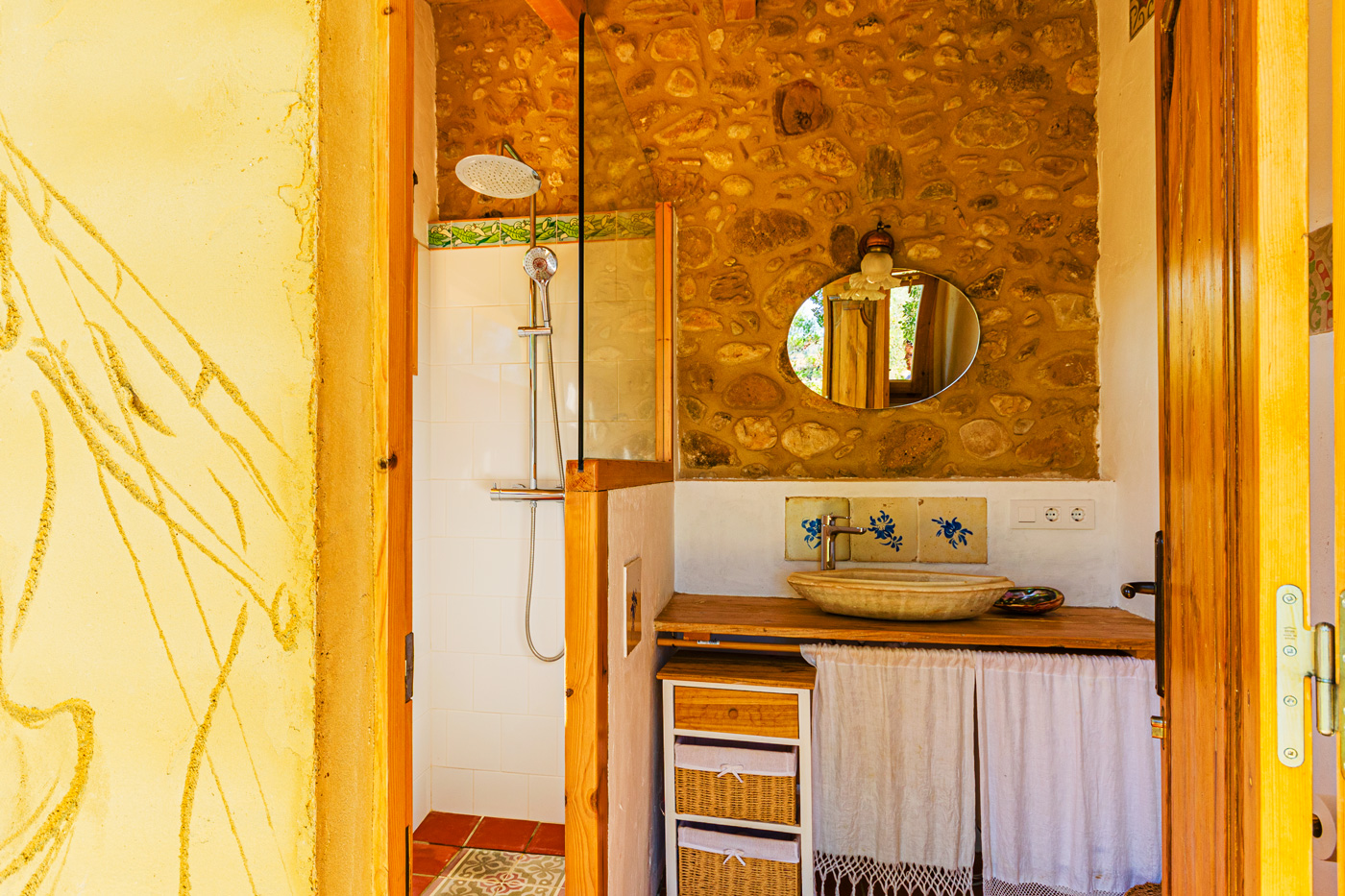 Outdoor bathroom with shower