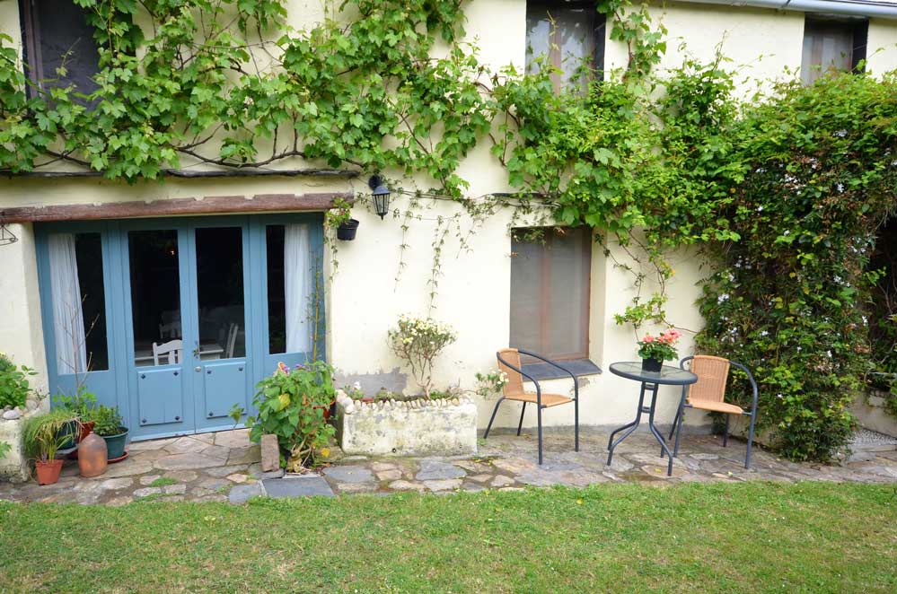 Front of the cottage from garden area