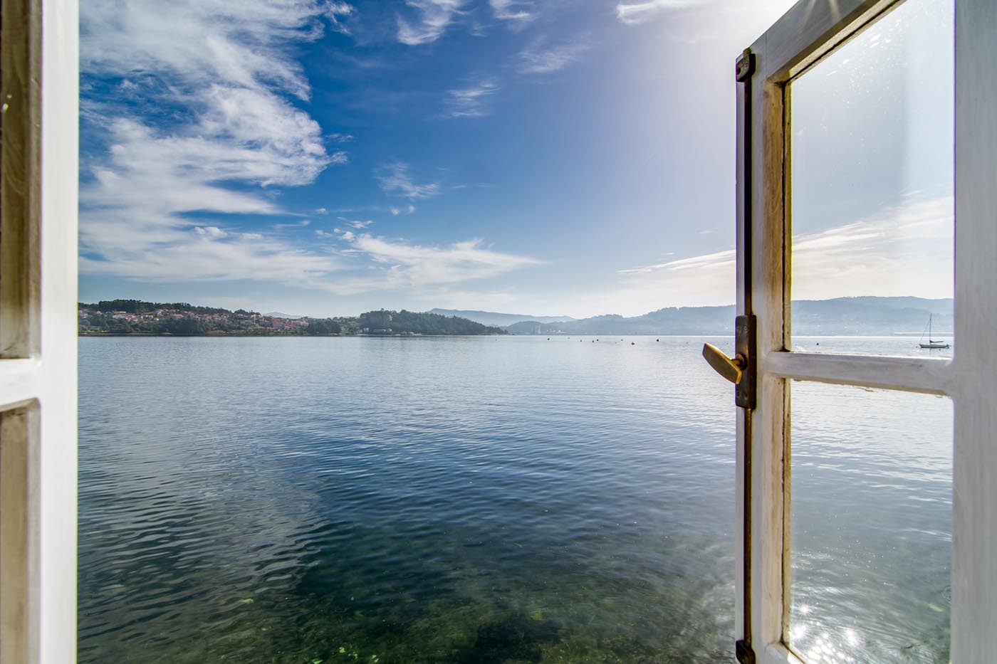 The apartment only has a window, but a special one