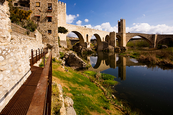 Besalu village's medieval bridge