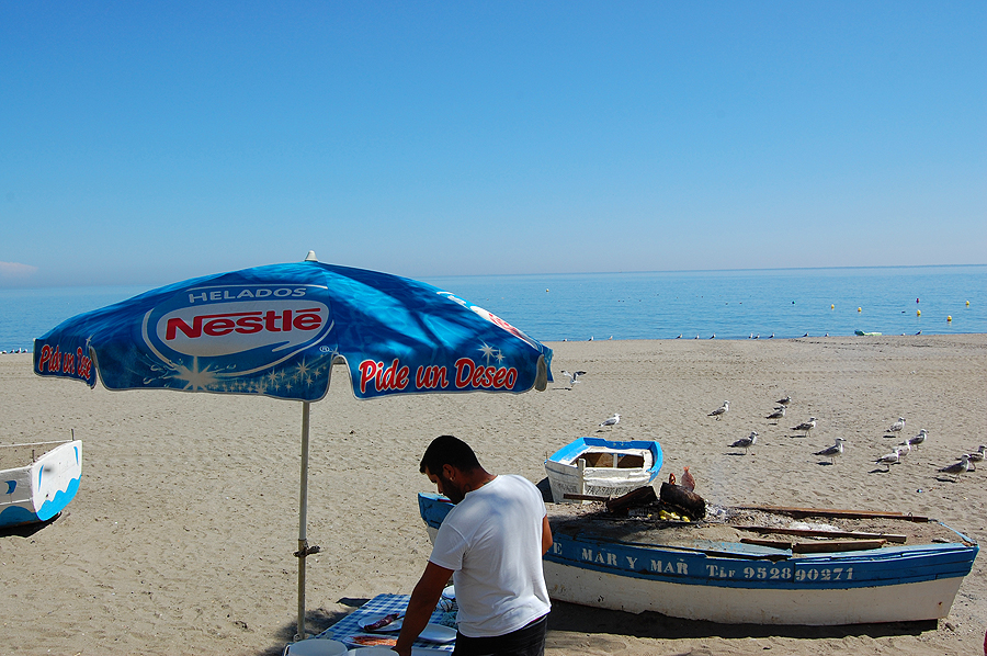 Sabinillas beach is about 30 minutes drive