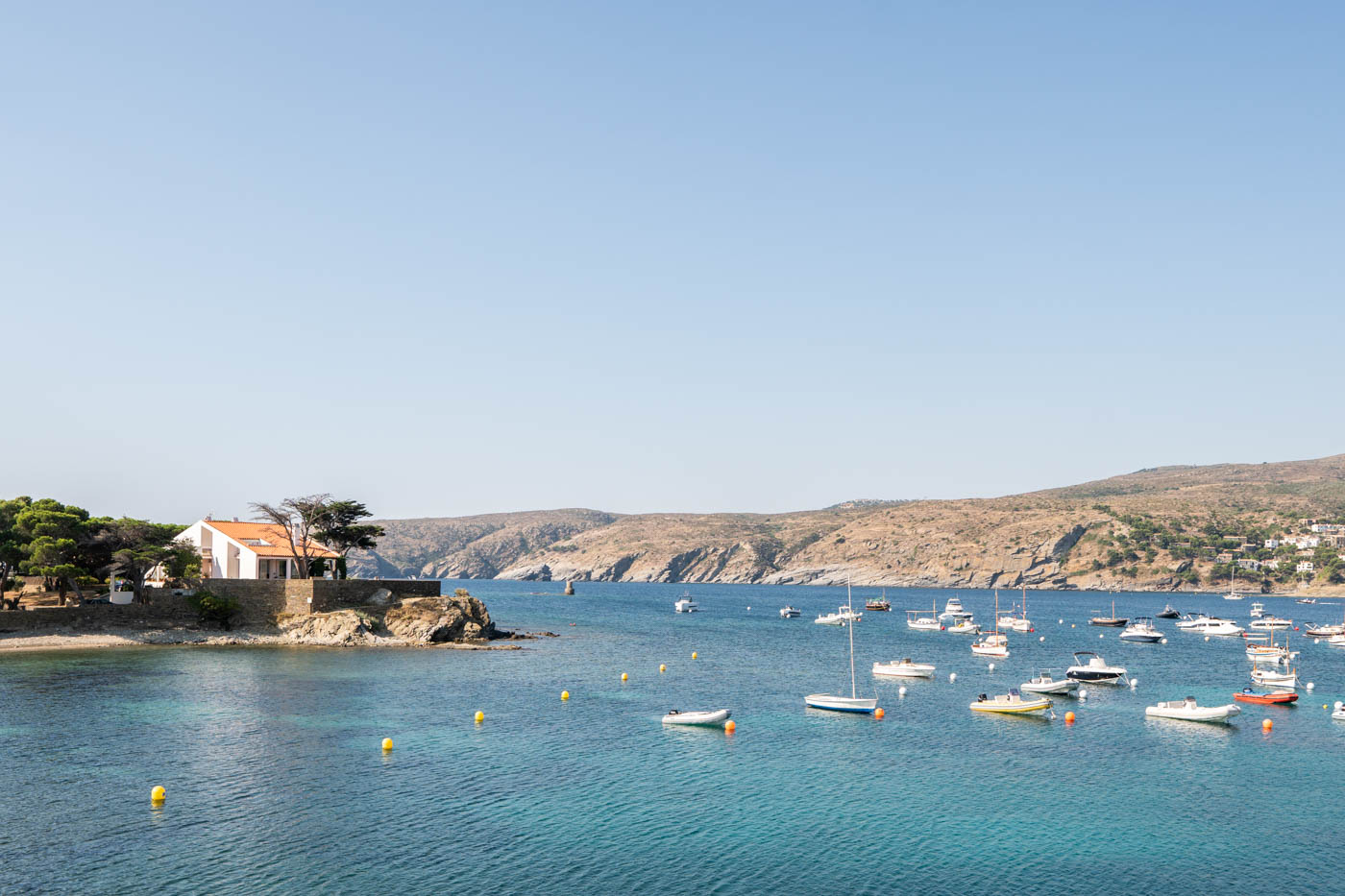 Villa and beach on the left