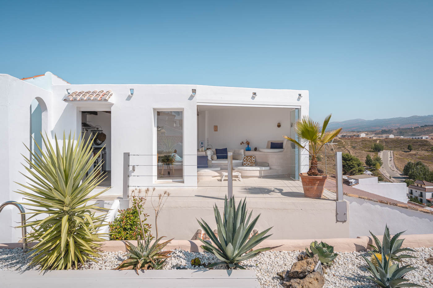 La cocina / comedor / salón vista desde el solárium