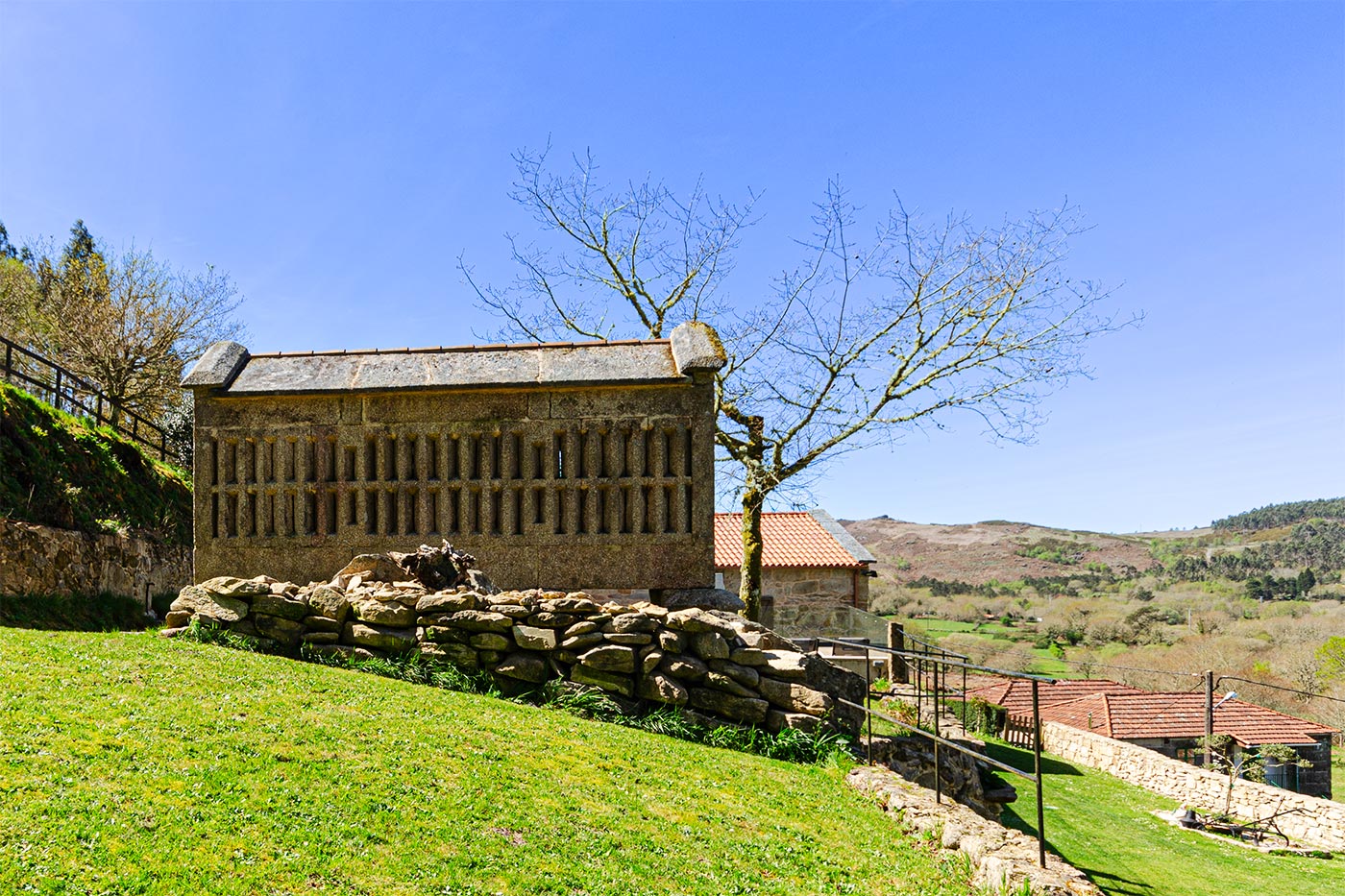 Gardens are arranged on different levels