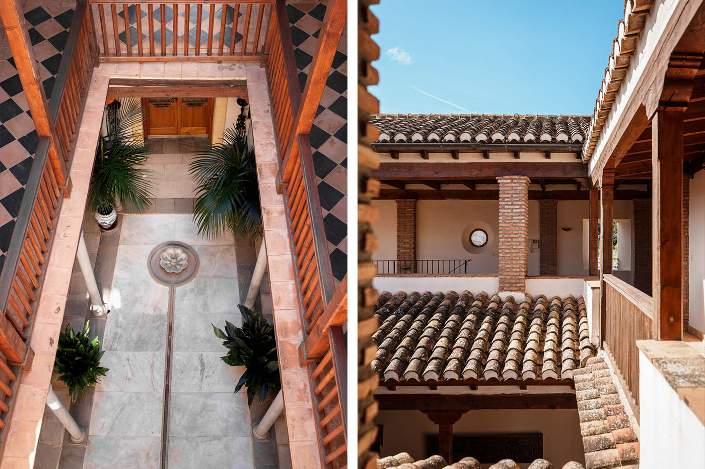 The house is arranged around the central courtyard