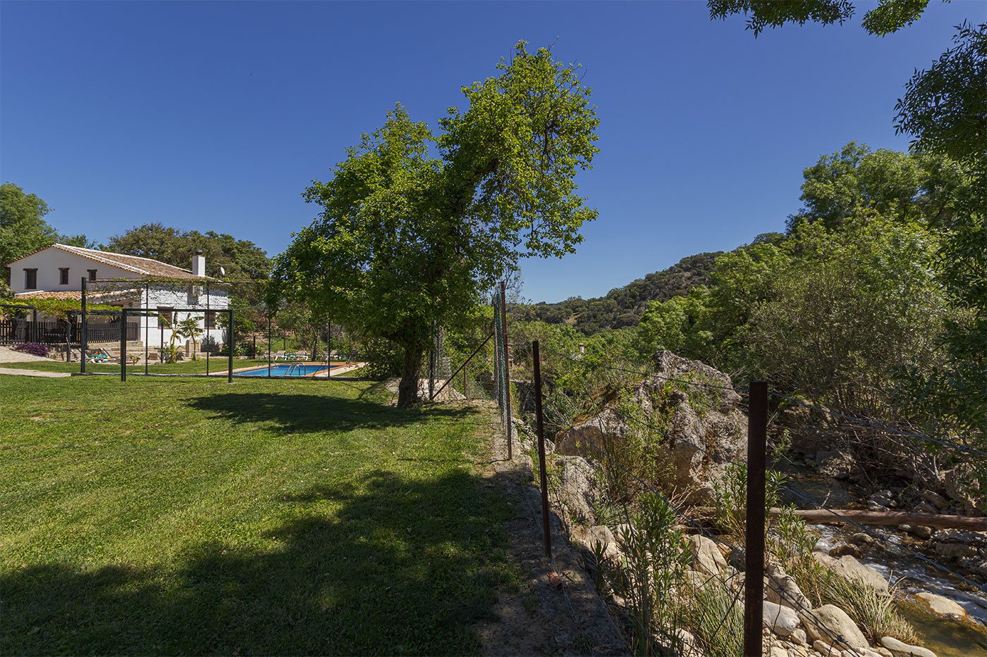 You can walk down to a little river from the property