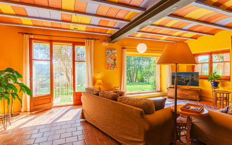 Living area with garden view