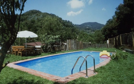 The swimming pool is shared with a one-bedroomed cottage