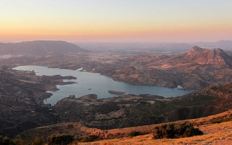 Lake Zahara at sunset in Summer time
