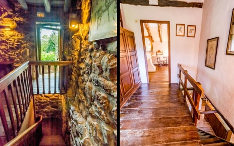 The main house is on three levels