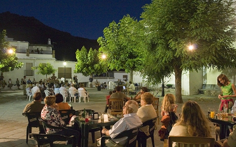 Summer night events in Bubion main square