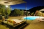 Pool area at night