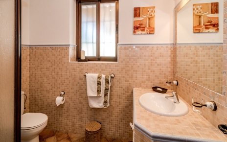 This property has one bathroom and a WC by the pool