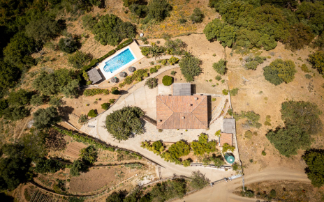 Vista aérea de la villa