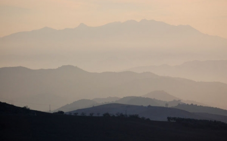 Vistas del atardecer mirando hacia el oeste desde la terraza