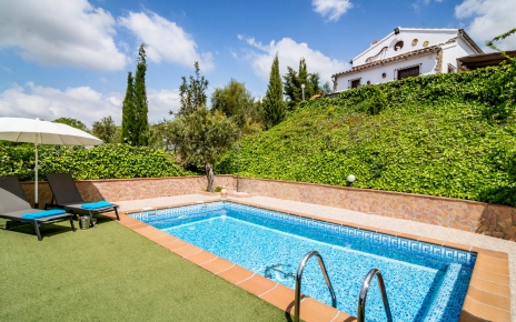 The house overlooks its private area