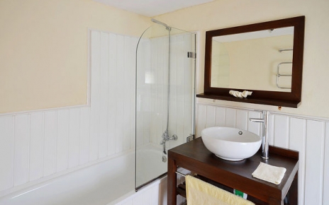 The only bathroom is downstairs