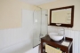 The only bathroom is downstairs