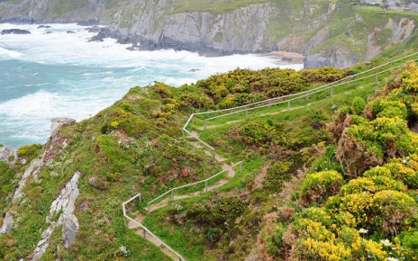 The local coast is dramatic