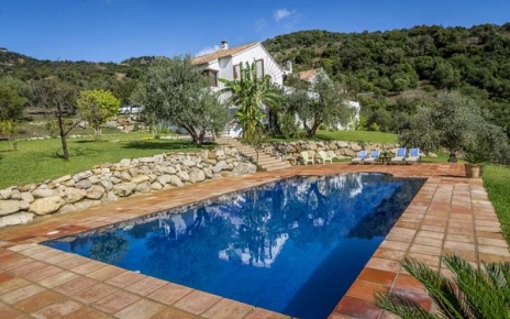 Large private pool and gardens at this villa