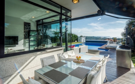 Shaded by automated awning system