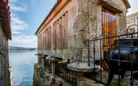 Traditional grain storage buildings next to you