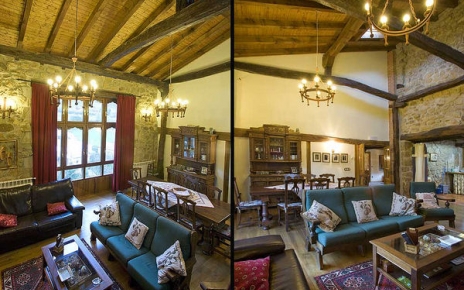 Sala de estar abierta con vistas