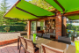 Awnings by pool house