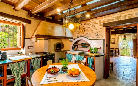 Kitchen opens to large dining / lounge