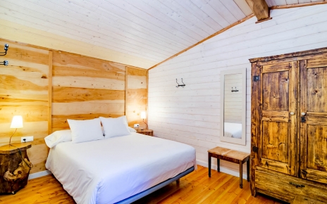 The bedroom has all you need for good night rests
