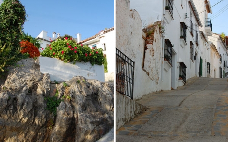 The villa is located in a quiet street with no passing traffic