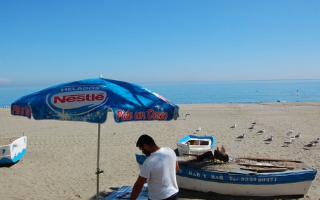 Sabinillas beach is about 30 minutes drive