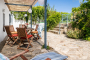 Furnished pergola/ terrace with access to gated pool
