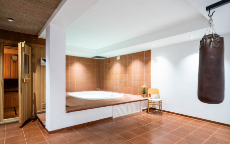 Lower level with spa