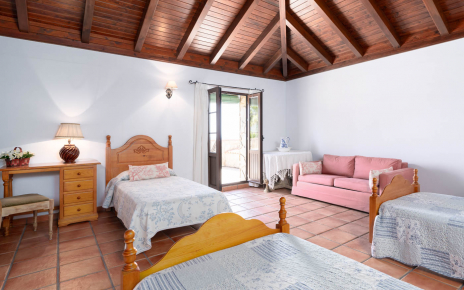 Attic room (triple bedded) with doors to terrace