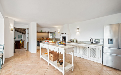 From kitchen area there are steps down to bedroom 2