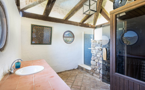 Pool toilet and sauna