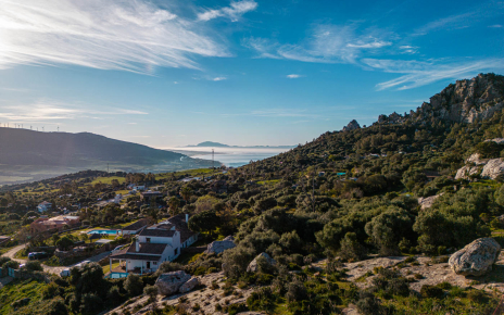 Your villa seen from above with Morocco and the sea beyond