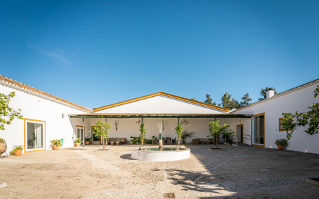 Events room (left), villa with bedrooms (right)