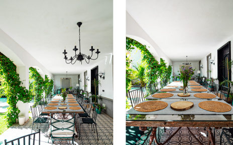 Equipamiento para cenar en el exterior