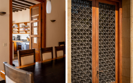 Main dining room and kitchen