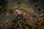 La villa vista desde el cielo