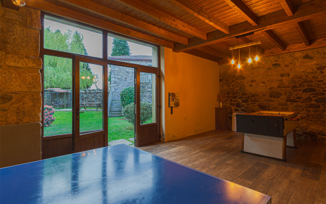 The games room is just across the gardens