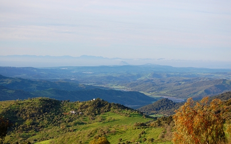 Morocco and Gibraltar views from Gaucin in the morning